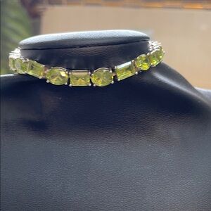 Sterling Silver Peridot-Color Tennis Bracelet